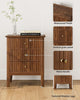 Modern Walnut Bedside Table with 3 Drawers Wooden Nightstand Bedroom Storage