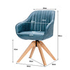 Modern Swivel Accent Chair Set of 2 Ergonomic Armchairs Home Writing Desk Chairs