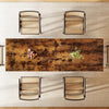 200cm Dining Table for 6-8, Large Industrial Rectangular Wooden Kitchen Table