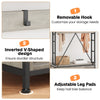Industrial Coat Rack Stand With Shoe Rack ＆ 8 Hooks Hangers Storage Cabinet