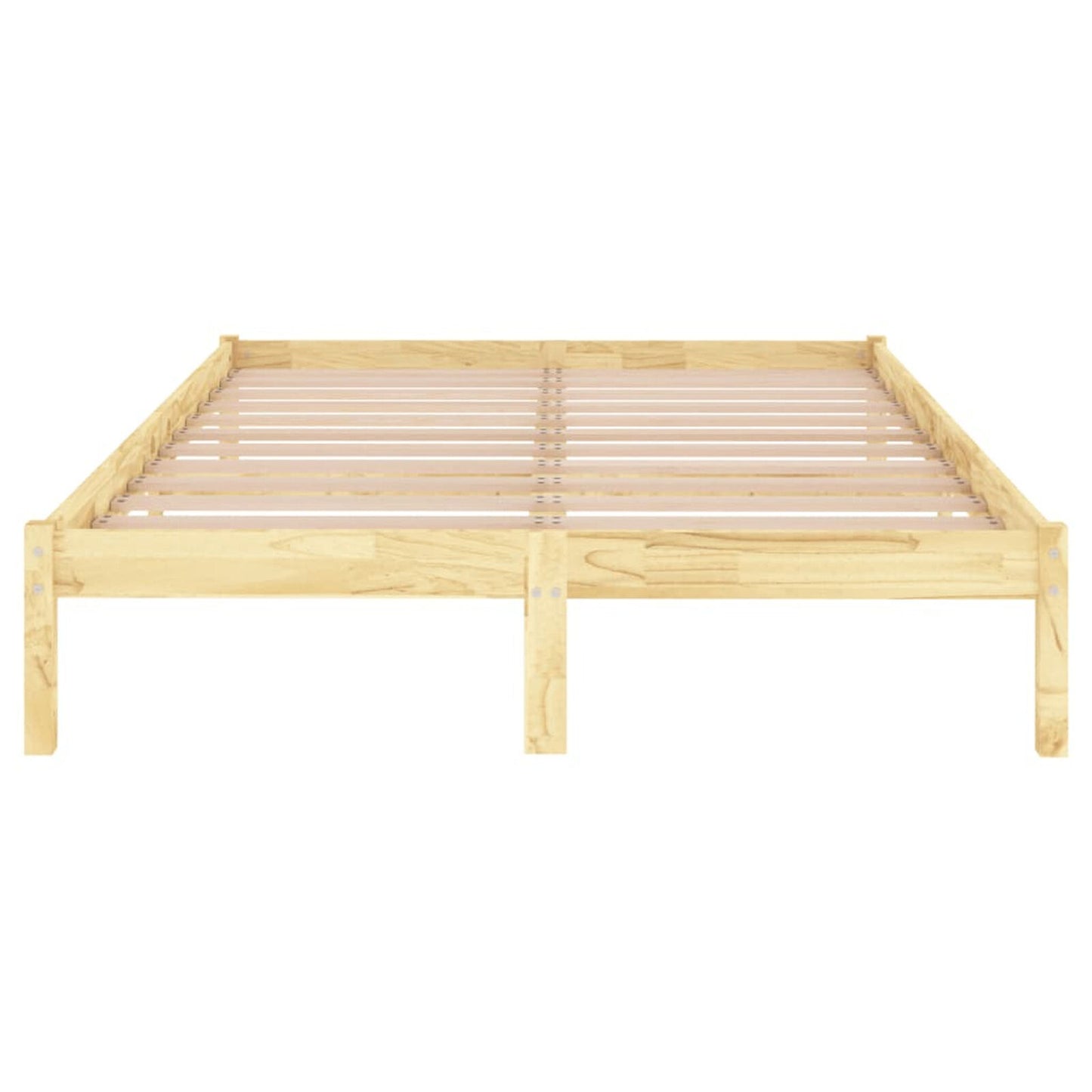 Lechnical Bed Frame Solid Wood Pine 140x190 ,Bed Frame,Bed Frame Modern C5V8