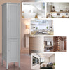 5-Tier Bathroom Floor Cabinet Tall Narrow Storage Cabinet Organizer w/Doors
