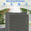 3 Pieces Patio Furniture Set PE Rattan Conversation Set Grey