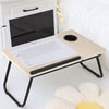 Folding Laptop Bed Tray Table Portable Lap Desk Notebook Breakfast w/ Cup Slot