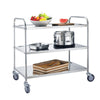 3 Tier Kitchen Hotel Trolley Stainless Steel with Wheels Bar Serving Catering UK