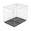 Pet Dog Crate Folding Metal Wire Cage 2 Door Indoor Outdoor Puppy Training Cages