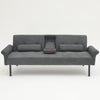 Panana Fabric Sofa Bed Sofabed with Drink Holders Recliner Free Bolster Cushions