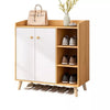 Shoe Cabinet Rack 2 Door 3 Cells Cupboard Footwear Stand Wooden Storage Unit