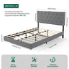 Floating LUXURY UPHOLSTERED BED FRAME 4FT6 Double Size With Padded Headboard