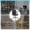 Office Comfy Rolling Task Chair Makeup Vanity Chair w/Wheels-Coffee