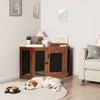 Wooden Indoor Corner Dog Crate Kennel Pet Furniture End Table Dog Cage House UK