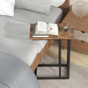 Heavy-duty Metal Frame End Table C-Shaped Side Table w/ Adjustable Feet