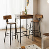 Vintage Breakfast Bar Table Wood Metal Bar Table with Drawer Power Outlet 60*60