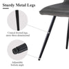 Set of 4 Dining Chairs Velvet Padded Modern Home Kitchen Legs