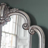 Palazzo Extra Large Ornate Frame Leaner Wall Mirror Antique Silver 184cm x 104cm