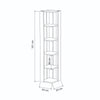 Nati Corner Bookcase – 5-Tier Freestanding Shelf Unit, 161cm High, 11 Colours