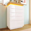 6 Drawer Chest of Drawers Sideboard with LED Storage Cabinet High Gloss White