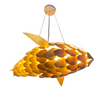 Rustic Wooden Pendant Lights Fish Lampshade Lantern Hanging Ceiling Light Room