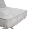 Set of 2 Velvet Dining Chairs with Buttoned Back Upholstered Seat Chorme Legs