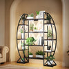 XXL Tall Plant Stand Indoor with Grow Light Industrial Curved Ladder Planter Pot