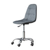 Cushioned Computer Desk Office Chair Chrome Legs Lift Swivel Adjustable Height