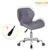 Computer Desk Chair Office Cushioned Chair Chrome Legs Swivel Fabric/PU/Velvet