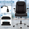 Adjustable Computer Desk Chair PU leather Executive Office Chair-Black