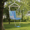 Garden Hammock w/ Footrest Armrest Patio Swing Seat Hanging Rope Blue