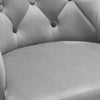 2x Velvet Bar Stools Kitchen High Chair Button Tufted Back Breakfast Stools Grey