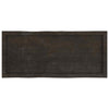 Table Top Dark Brown 100x40x(2-6) cm Treated Solid Wood Live Edge