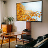 Industrial Floor TV Stand for 32-65 inch Large TV Mount w/ Wooden Base Hold 40kg
