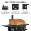 Outdoor Charcoal Smoker Garden BBQ Grill Side Shelf Barbecue Utensil With Wheels