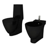 Black Ceramic Toilet & Bidet W8A1
