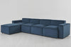 Swyft Model 03 4 Seater Chaise Sofa - Teal Velvet RRP £3995