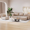 Flamaker Cord Corner Sofa Suite Set Footstool 3 Seater Grey Blue Beige Chairs