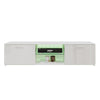 Modern High Gloss 2 Door TV Stand Unit Cabinet Entertainment Sideboard LED Light