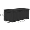 460L Garden Storage Box, Waterproof Resin Deck Box, Lockable Outdoor Container