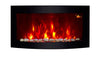 2025 TRUFLAME™ LED FLAMES 7 COLOUR SIDE LIT CURVED WALL MOUNTED ELECTRIC FIRE