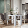Modern Rectangular Dining Table White High Gloss MDF Wood Kitchen 120x80x75cm