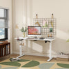 Electric Standing Desk Height Adjustable Sit to Stand Table Office 140cm White