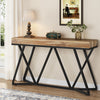 Tribesigns 140cm Console Table, Wood with Unique Metal Base, Industrial Style