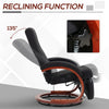 Swivel Recliner Chair with Footstool, Manual Reclining Chair for Living Room