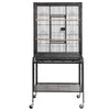 Large Bird Cage Parrot Cage with 4 Wheel Budgie Canary Finch Cockatoo Play Stand