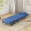 Sleeper Chair with 5-Position Adjustable Backrest & Lumbar Pillow BLue
