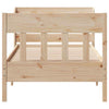 Bed Frame with Headboard 100x200 Solid Wood Pine Q0N6