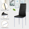 Set of 4 Dining Chairs Padded Seat High Back Armless Accent Dining Side Chairs