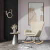 High Wingback Nursery Rocking Chair Upholstered Single Sofa Accent Glider Rocker