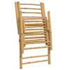 Bistro Chairs Set of 4 Folding with White Bamboo Z1A8