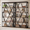 Tribesigns 71-inch Tall Bookshelf, Industrial 6 Tier Large Bookcase, Brown