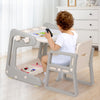 Kids Activity Center, Drawing Writing Table & Chair Set 3 In 1 Basketball Hoop